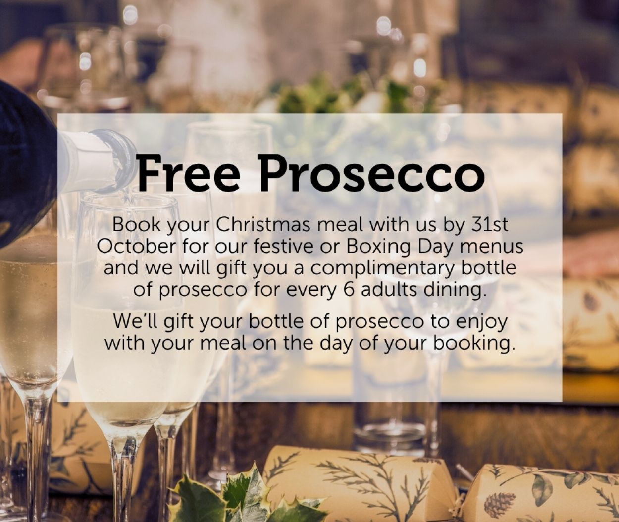 Free Prosecco Book Early